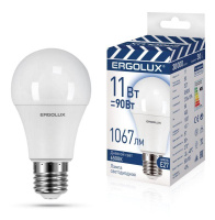 Лампа светодиодная LED-A60-11W-E27-6K 11Вт грушевидная 6500К холод. бел. E27 180-240В ЛОН ПРОМО  14724