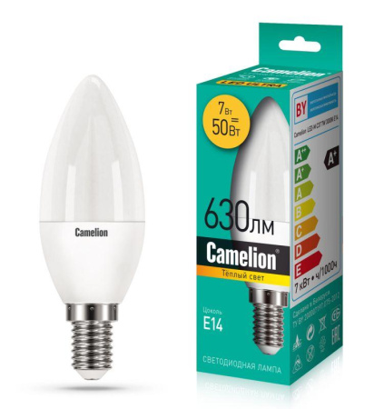 Лампа светодиодная LEDRB/7-C35/830/E14 7Вт 220В LED-M C37 3000К E14  15053
