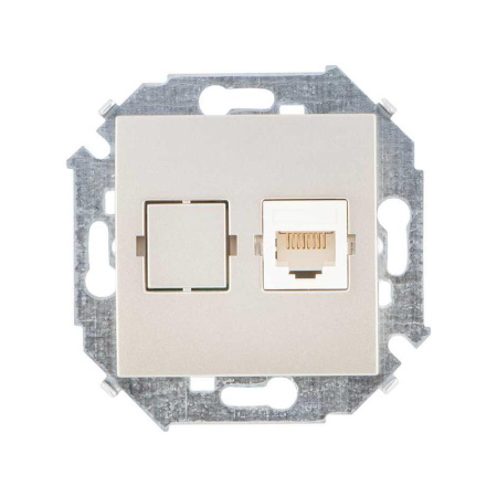 Розетка компьютерная СП  15 RJ45 кат.5E Systimax механизм шампань  1591598-034