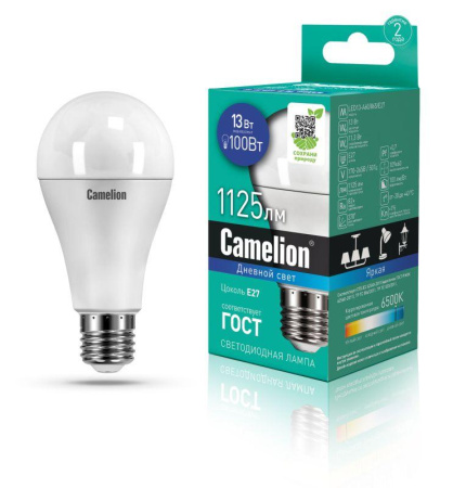 Лампа светодиодная LED13-A60/865/E27 13Вт грушевидная 220В  12652