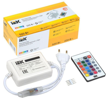 Контроллер с ПДУ ИК RGB 3 канала 220В 3А 500Вт  LSC1-RGB-500-IR-20-220-B