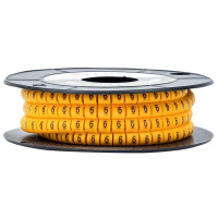 Маркер каб. 6.0кв.мм "6" (ЕС-3) (уп.350шт)  plc-KM-6-6