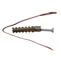 Дюбель-хомут 049-01 (дюбель 5ммх30мм; саморез 3.5ммх25мм и хомут из стальной ленты с пряжкой 140мм) (уп.100шт)  276102