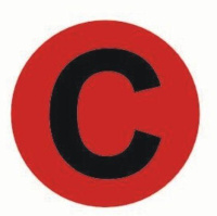 Наклейка "C" d20мм PROxima  an-2-9-2