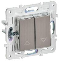 Выключатель жалюзи SKANDY 10А SK-V12N никель  SK-V15-0-10-K50