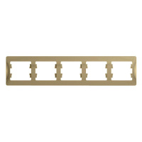 Рамка 5-м Glossa горизонт. титан SE GSL000405