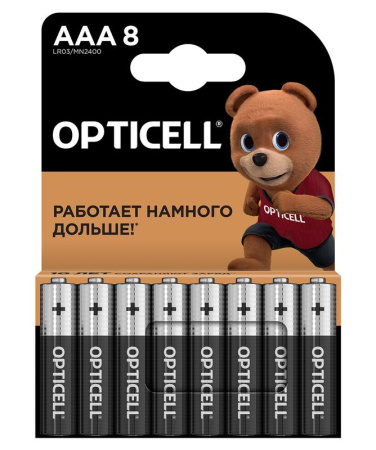 Элемент питания алкалиновый AAA/LR03 (блист. 8шт) Basic  5051009