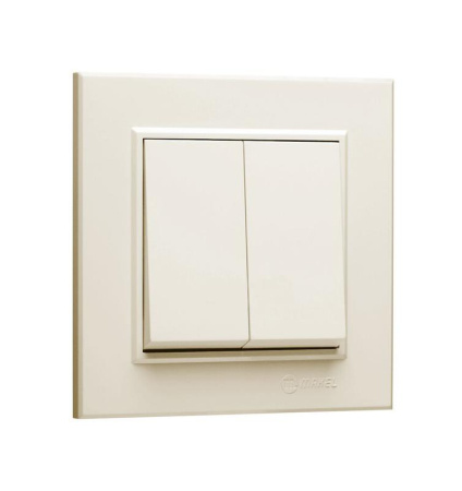 Выключатель 2-кл. СП Karea 10А IP20 крем.  56010003
