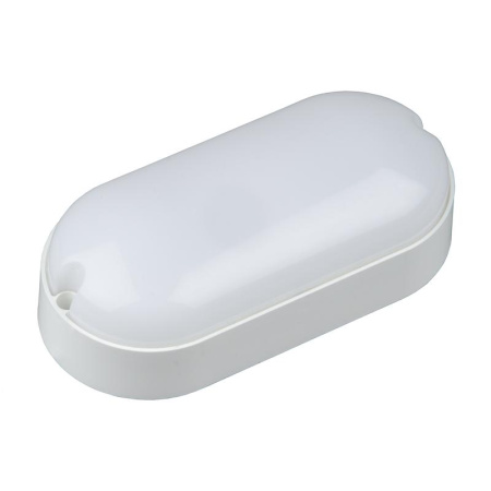 Светильник светодиодный ULW-Q225 8W/6500К IP65 WHITE влагозащ. Овал дневной свет 6500К 165х80мм бел.  UL-00005133