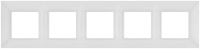 Рамка для розеток и выключателей ЭРА Elegance 14-5005-01М на 5 постов матов. бел.  Б0065820