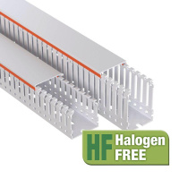 Кабель-канал перфорированный 100х80 L2000 RLHF6 без галогенов свет. сер.  01130RLHF