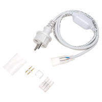 Набор установочный для одностороннего гибкого неона 8х16мм (шнур питания каучук с диодным мостом и вилкой заглушка переходная муфта игла) 1.5м  134-503 Набор установочный для одностороннего гибкого неона 8х16мм (шнур питания каучук с диодным мостом и вилкой заглушка переходная муфта игла) 1.5м  134-503