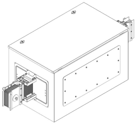 Секция центральная питающая 630А Al 3L+N+PER IP55 тран.  LB-0630A4-35-F-GC