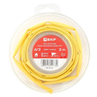 Трубка термоусадочная ТУТ нг 4/2 желт. ролик 2 м  tut-4-y-b