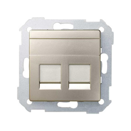 Адаптер на 2 RJ45 коннектора 82 шампань 82006-34