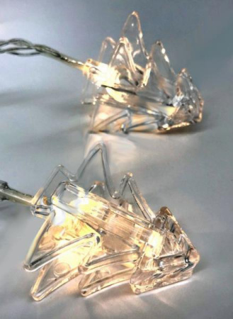 Гирлянда светодиодная "Елочка" ILD-10WW-BO-PNTR 1.4м 10LED IP20 элементы питания 2хAA  4690601047243