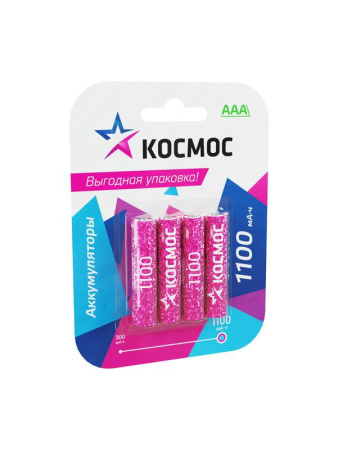 Аккумулятор AAA/R03 1100мА.ч Ni-MH (блист.4шт)  KOCR03NIMH1100mAh4BL