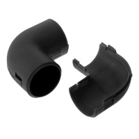 Соединитель угловой 90град. разборный d32мм черн.  PR13.0194