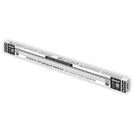 Прожектор светодиодный ULF-L52-18W/RGB/L100 DC24V IP65 SILVER линейный 1000мм RGB DC24V алюм.  UL-00008364