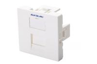 Адаптер 45х45мм для 1 модуля Keystone бел.  16B-45-01WT