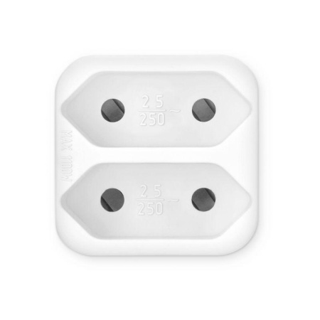Разветвитель 2-м без заземл. 16А IP20 BU-PS2F-W бел.  352751