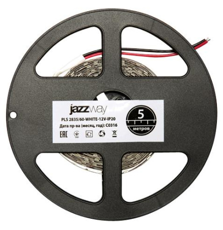Лента светодиодная PLS 2835/120-12V 12Вт/м 6500К холод. бел. IP20 (уп.5м)  2859051