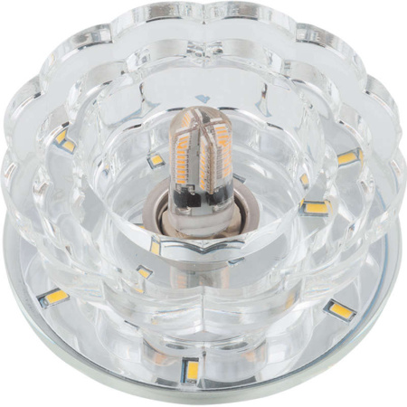Светильник декоративный Luciole DLS-L124 G9 GLASSY/CLEAR G9 встраив. доп. светодиод. подсветка 3Вт без лампы основание стекло зеркальн. отделка кристалл прозр.  UL-00000375