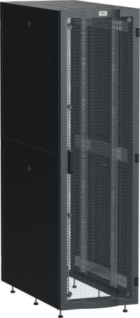 Шкаф серверный 19дюйм LINEA S 48U 600х1200мм перфорированные двери черн.  LS05-48U62-2PP