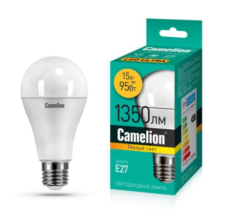 Лампа светодиодная LEDRB/15-A65/830/E27 15Вт 220В LED-M A60 3000К Е27  15071