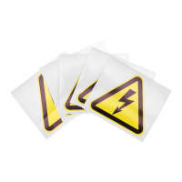 Наклейка знак электробезопасности "Опасность поражения электротоком " 100х100х100мм  56-0005