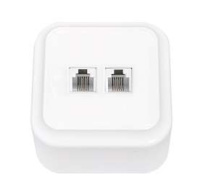 Розетка телефонная 2-м ОП RJ11 (4P4C) бел.  ТР24-032