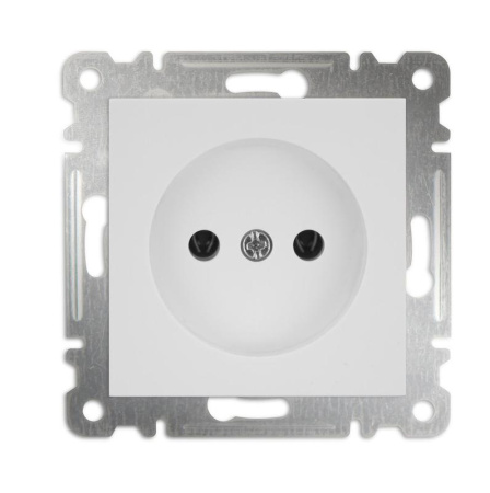 Розетка 1-м СП Karea 10А IP20 без заземл. механизм бел.  57001022