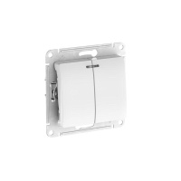 Выключатель 2-кл. Glossa (сх. 5а) 10AX с подсветкой быстрозажим. клем. механизм бел. SE GSL000153S