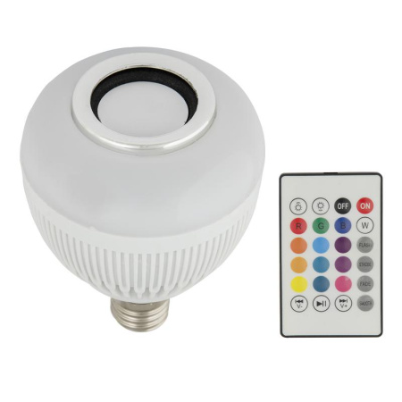 Светильник светодиодный ULI-Q340 8W/RGB/E27 WHITE Диско с динамиком и Bluetooth 220В бел.  UL-00007709