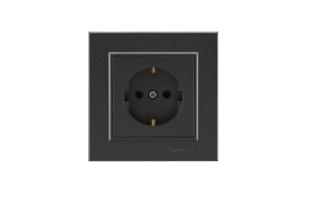 Розетка с/з СП Karea 16А IP20 дым. керамика  56050008