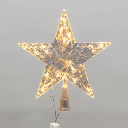 Фигура светодиодная "Звезда" 22см LED тепл. бел. 230В IP20 на елку постоян. свечение  501-006