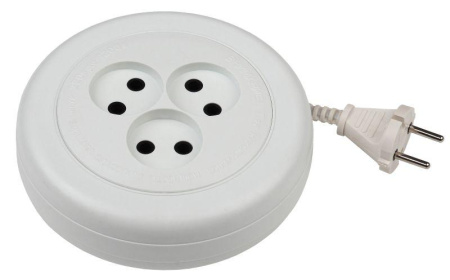 Удлинитель-рулетка 3х3м без заземл. 6А IP20 UR(6)-3-3m ШВВП 2х0.75  Б0035760