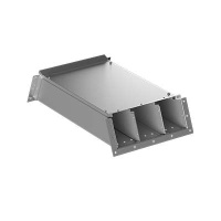 Короб кабельный 2мм ККБ-3УВП-0.2/0.5 трехканал. рамка 4мм гор. оцинк.; обшивка оцинк.  KKB.3UVP.25.20.HDZ/ZN