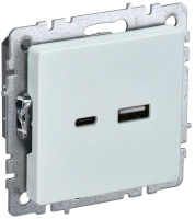 Розетка BRITE USB A+C 18Вт РЮ11-1-БрЖ механизм жемчуж.  BR-U22-018-K36