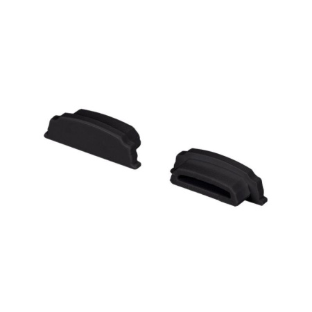 Заглушка ARH-BENT-W18 BLACK глухая пластик  039590