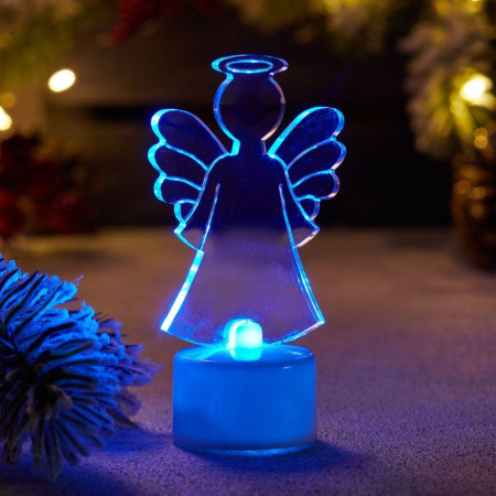 Фигура светодиодная "Ангел 2D" 10см 1LED RGB 0.1Вт IP20 на подставке элементы питания 3хAG13(LR44) (в компл.)  501-044