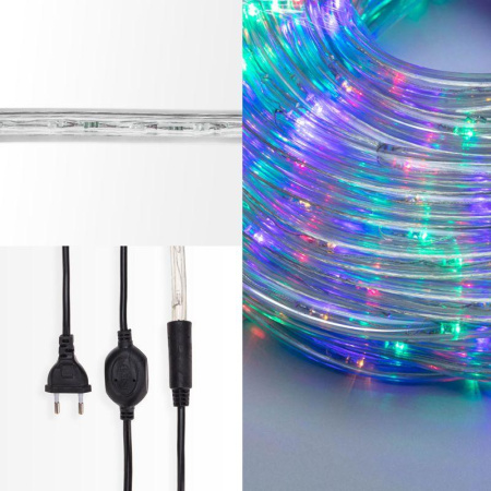 Шнур светодиодный Дюралайт фиксинг 2Вт 24LED/м мульти (RYGB) 20м  121-329-20