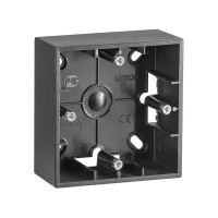 Коробка для наружного монтажа 1 пост графит  1590751-038