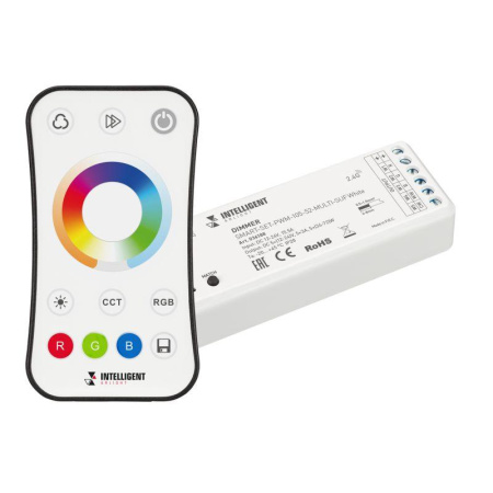 Диммер SMART-SET-PWM-105-52-MULTI-SUF White (12-24В 5х3А ПДУ RING 10кн 2.4G) IP20 пластик  036188