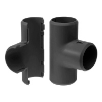 Тройник разборный d20мм черн. (уп.5шт)  PR13.0178