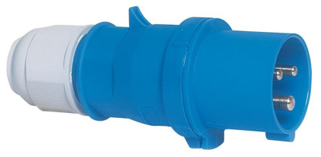Вилка кабельная 16А 3п 2P+PE 6ч 230В IP44 Quick-Connect  2126