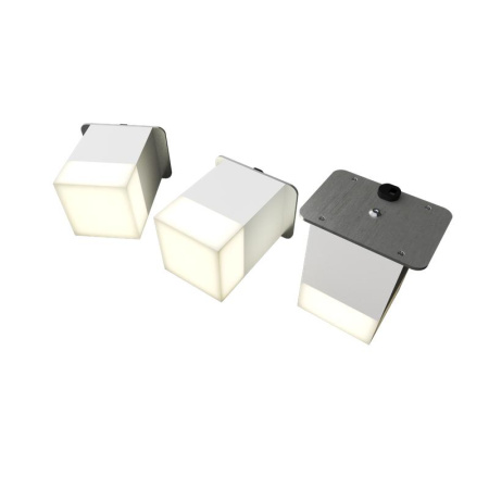 Светильник светодиодный RVE-LBX-LUMO20-PLAZA5010-3-GR квадрат грильято 3шт 40х40х60мм 8Вт встраиваемый 4000К бел.  RVE00003238