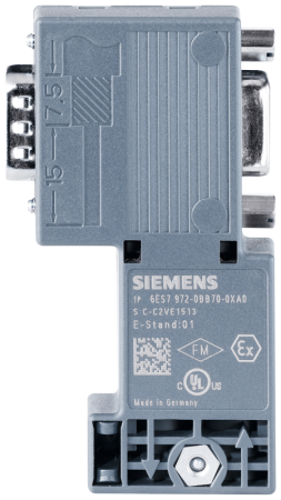 Соединитель шинный SIMATIC DP для PROFIBUS до 12МБит/с вывод кабеля 90град. 15.8х72.2х36.4мм  6ES79720BB700XA0