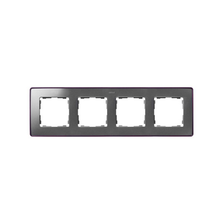 Рамка 4-м 82 Detail холодный алюм.; основание фиол.  8201640-254