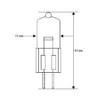 Лампа галогенная JD 20Вт капсула g4 3000К 240В g4  10405 Лампа галогенная JD 20Вт капсула g4 3000К 240В g4  10405